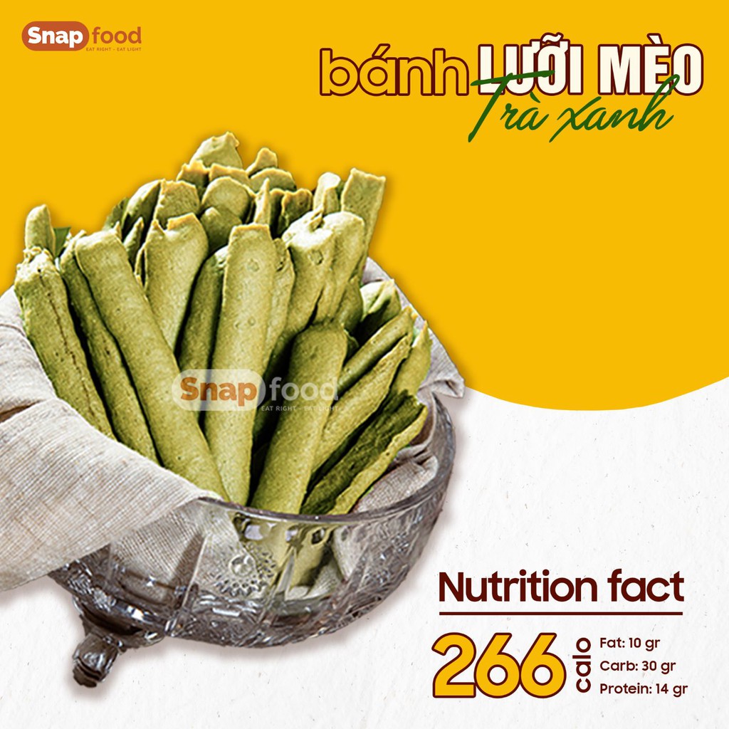 TRIPPLE COMBO 4 - Bánh quy Lưỡi mèo & Bánh quy Protein không whey & Bánh ngói GIẢM CÂN - Snap Food