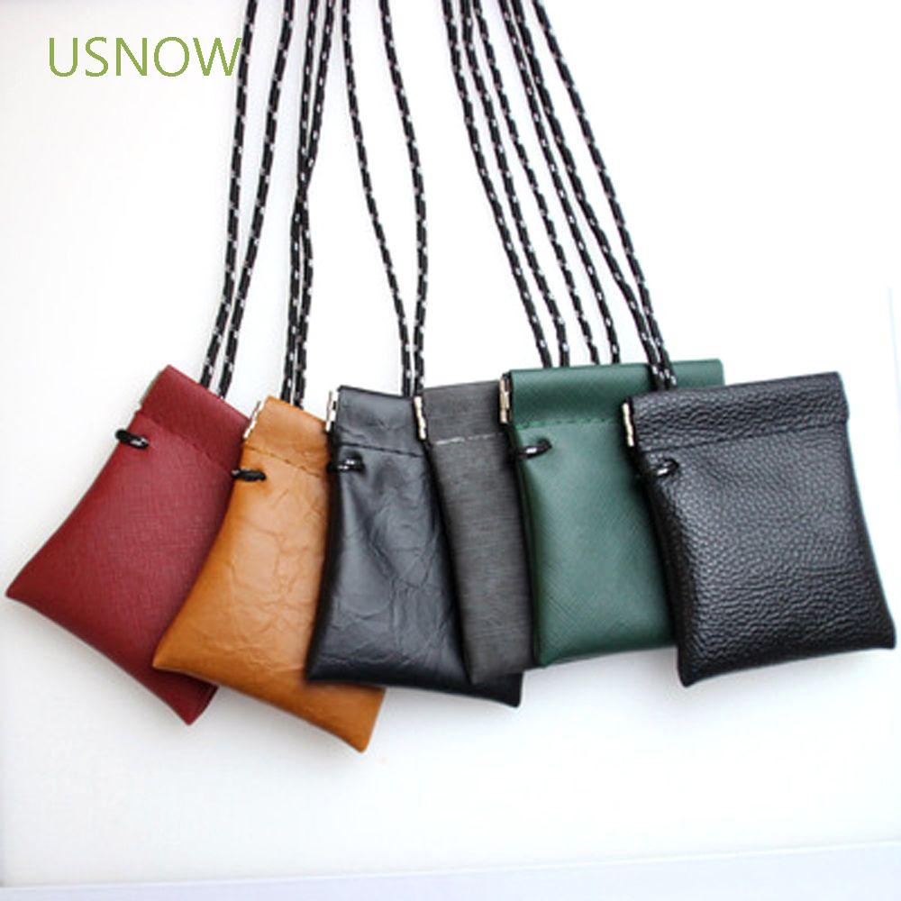 Túi Đựng Tai Nghe / Thẻ / Tiền Xu Mini Bằng Da Pu Nhỏ Gọn Tiện Dụng Cho Nam Và Nữ