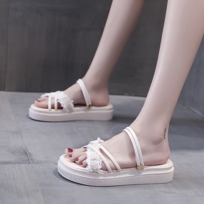 Giày sandal đế xốp dày thời trang mùa hè 2021 năng động cho nữ
