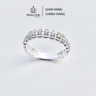 Nhẫn Kim Tiền Bạc Tài Lộc Đính Đá Viền - Minh Canh Jewelry thumbnail