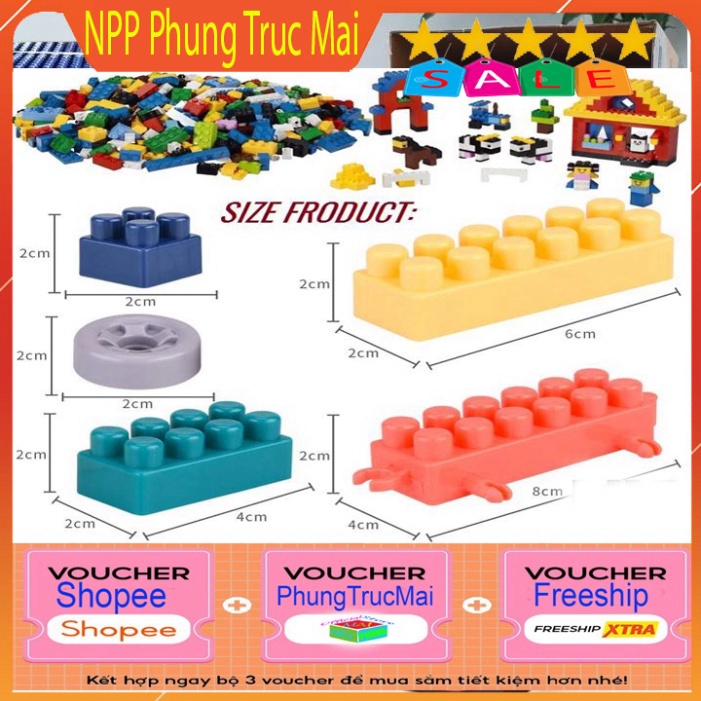 Đồ chơi cho bé BỘ ĐỒ CHƠI LẮP GHÉP LEGO 520 CHI TIẾT