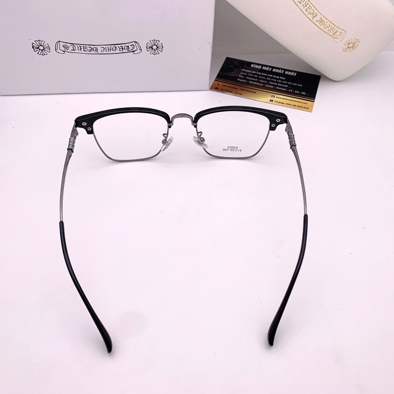 Gọng kính Chrome hearts cận giả cận cao cấp K0002