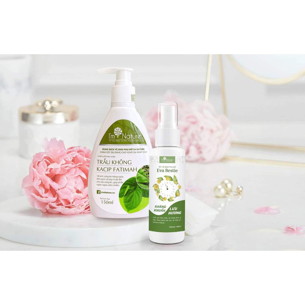 (+Quà) Combo Dung Dịch Vệ Sinh Trầu Không I'm Nature & Xịt Khử Mùi Vùng Kín Eva Bestie 100ml | BigBuy360 - bigbuy360.vn