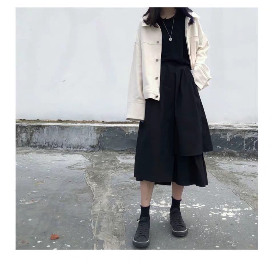 💋 Chân Váy Dài Chữ A Ulzzang Siêu Hot 2 Màu Đen - Trắng Cho Giới Trẻ Zuca Shop | BigBuy360 - bigbuy360.vn