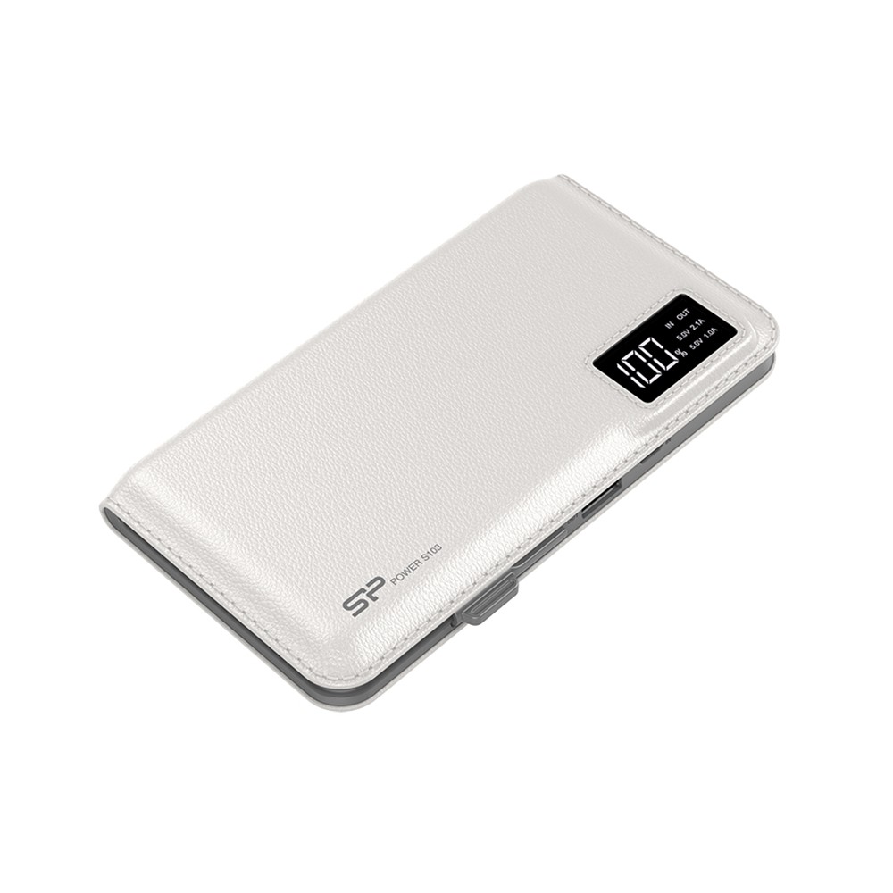 Pin sạc dự phòng Silicon Power S103 10.000mAh đèn LED hiển thị (Trắng) -