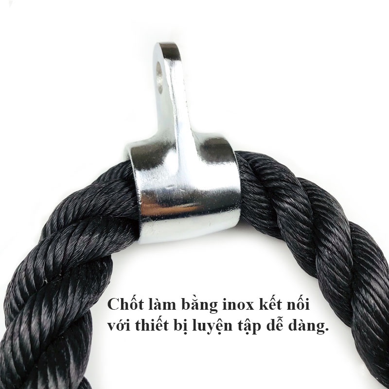 Dây Cáp Tricep Rope Bicep Hỗ Trợ Tập GYM Đầy Đủ Nhóm Cơ Cơ Tay Sau, Tay Trước, Lưng Xô