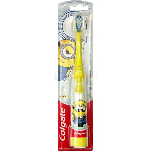 Bàn chải điện dùng pin trẻ em Colgate Minions - Hàng nhập khẩu