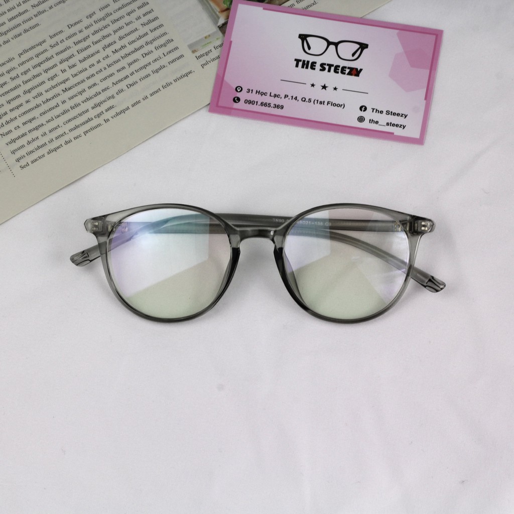Gọng kính nữ chất liệu nhựa dẻo hàn mắt tròn [ Box + khăn lau ] thời trang nhiều màu sắc | BigBuy360 - bigbuy360.vn