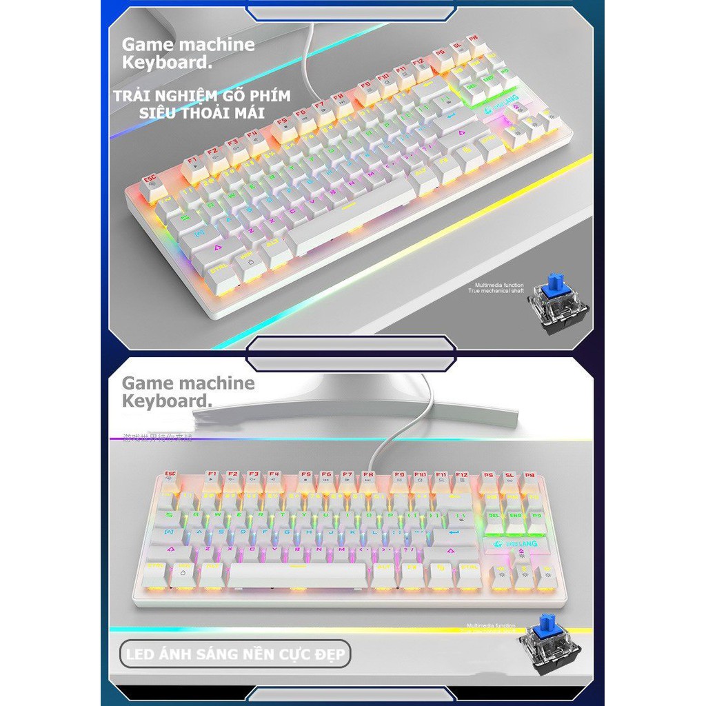 Bàn Phím Cơ Máy Tính Crack K2 PRO Led RGB 10 Chế Độ Khác Nhau, Chơi Game Dùng Văn Phòng Cực Đã | WebRaoVat - webraovat.net.vn