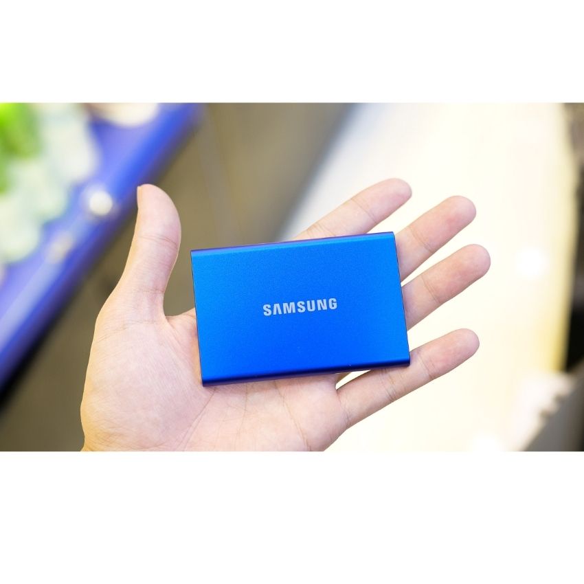 Ổ Cứng Di Động SSD Samsung T7 Portable 500GB 2.5 inch USB 3.2 Xanh (Đọc 1050MB/s - Ghi 1000MB/s)-(MU-PC500H/WW)