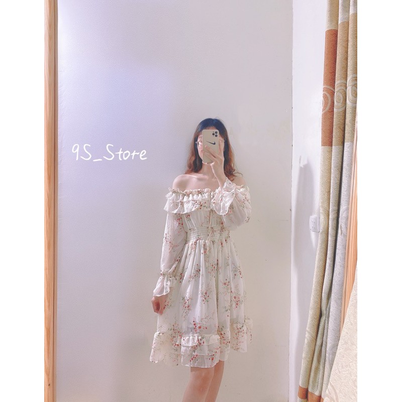 VÁY HOA NHÍ TRỄ VAI HÀNG QUẢNG CHÂU 2 LỚP SIÊU XINH | BigBuy360 - bigbuy360.vn