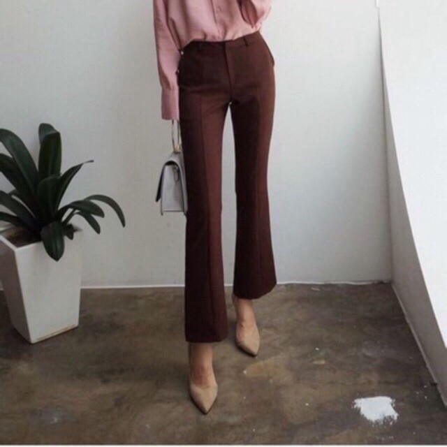 Quần tây công sở ống loe vải tuyết mưa