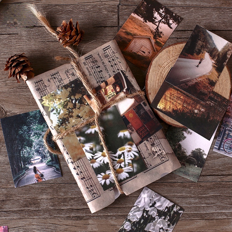 Bộ 50 Tờ Giấy Dán Trang Trí Sổ Tay Kiểu vintage Sáng Tạo