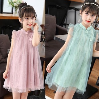 Váy công chúa không tay phối lưới xinh xắn điệu đà cho bé gái