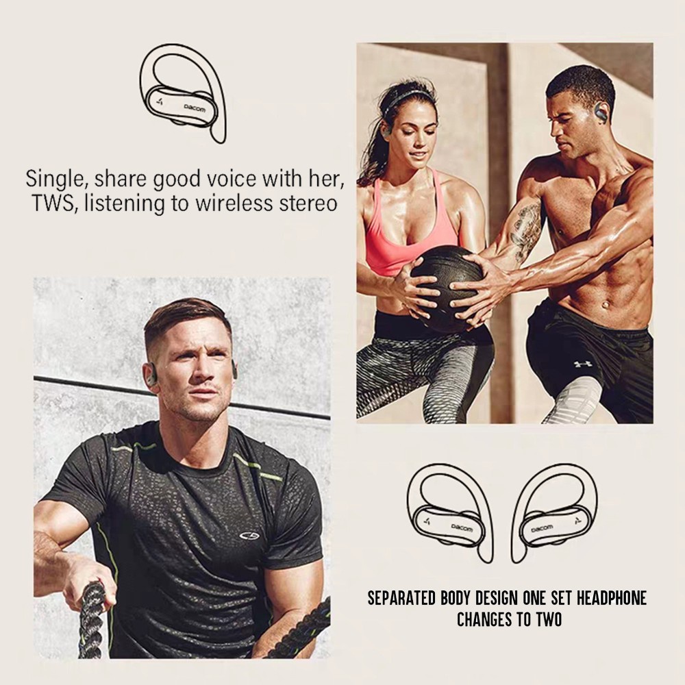 Dacom Tai nghe không dây DACOM L19 PRO Athlete Tws Chống Thấm Nước IPX5 Kèm Mic