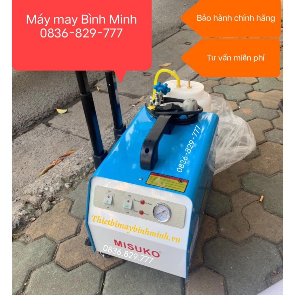 Bộ bàn là nồi hơi mini dạng đứng công nghiệp, chuyên dụng ủi Rèm, đồ thười trang có bánh xe di chuyển