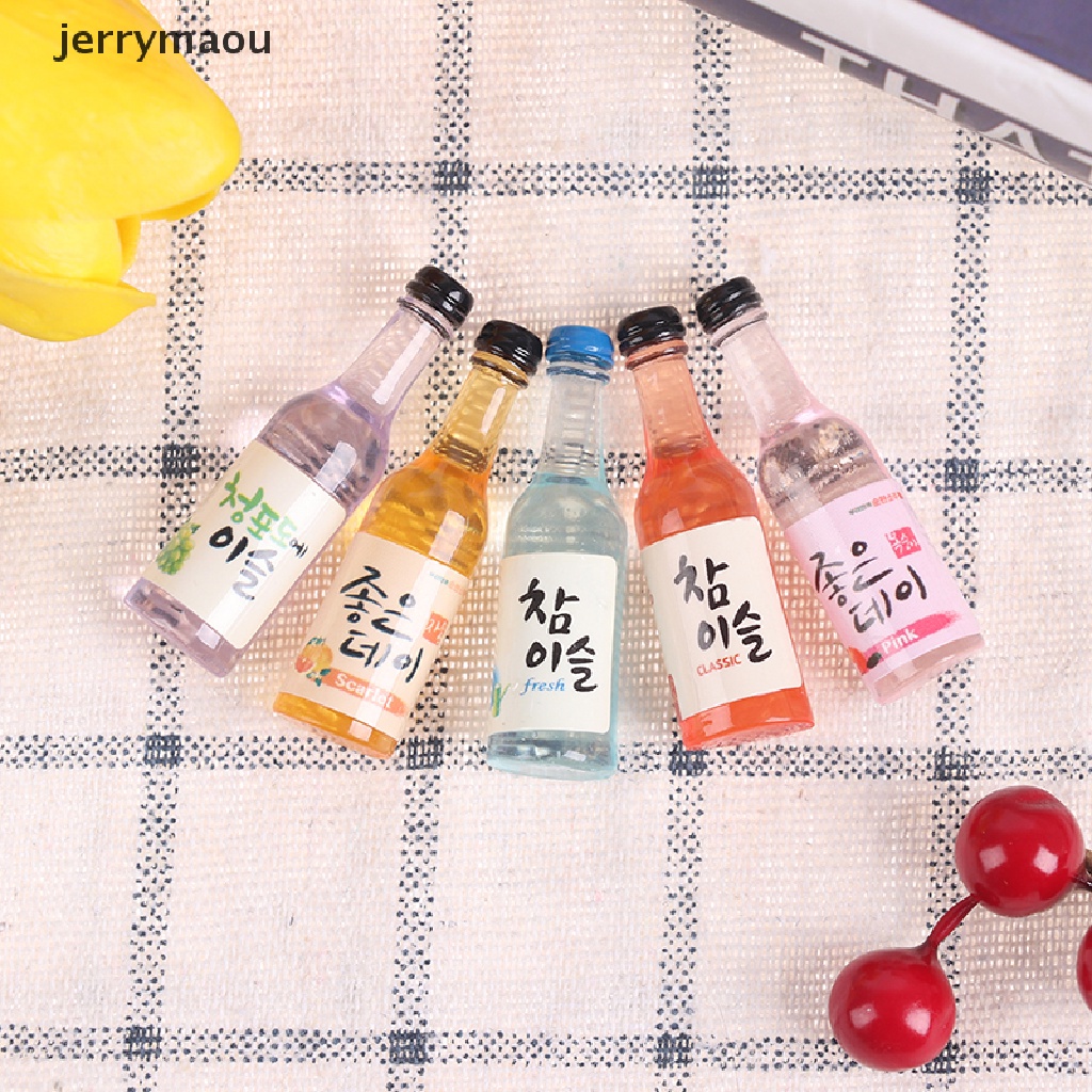 Set 10 Chai Bia Bằng Nhựa Resin Tỷ Lệ 1 / 12 Dùng Trang Trí Nhà Búp Bê