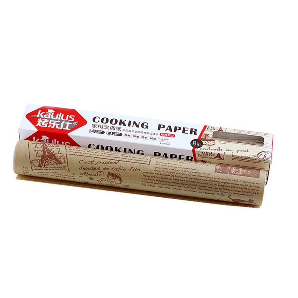 Cuộn giấy nến nướng thực phẩm cỡ 8m cho khoai tây chiên/bánh mì/burger tiện dụng