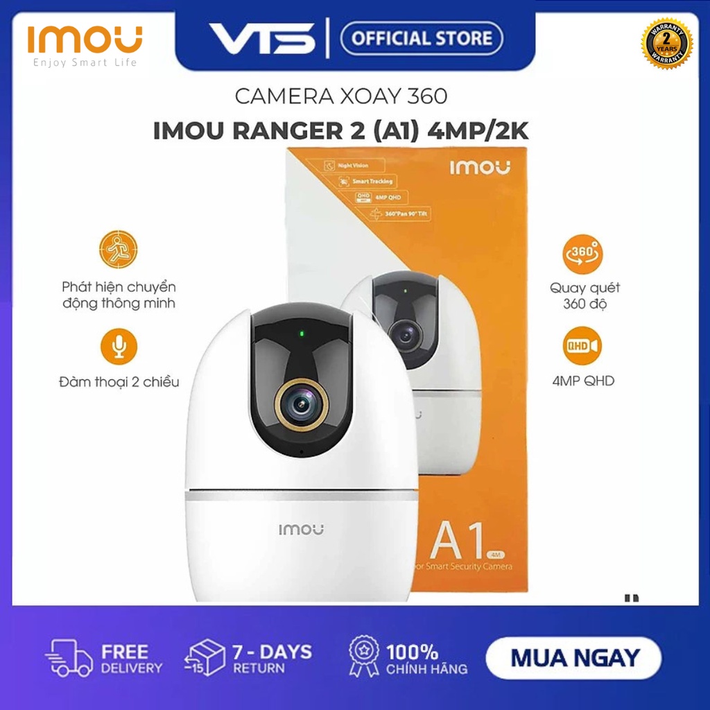 Camera IP WIFI IMOU A42P 4.0MP 2K Siêu Nét - Xoay 360 độ + Đàm Thoại 2 Chiều, IMOU Ranger 2 A32EP-L 3MP, A42P
