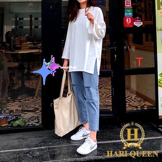 [FREE SHIP ĐƠN TỪ 50K] Sét quần bò rua gấu + áo suông xẻ DTR0520 1