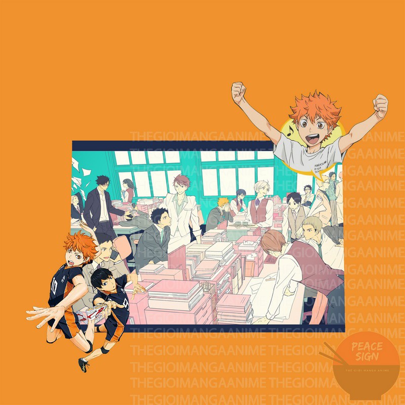 Tấm Postcard giấy 260gsm cao cấp HAIKYUU VUA BÓNG CHUYỀN A5 anime chibi ảnh đẹp nhiều mẫu