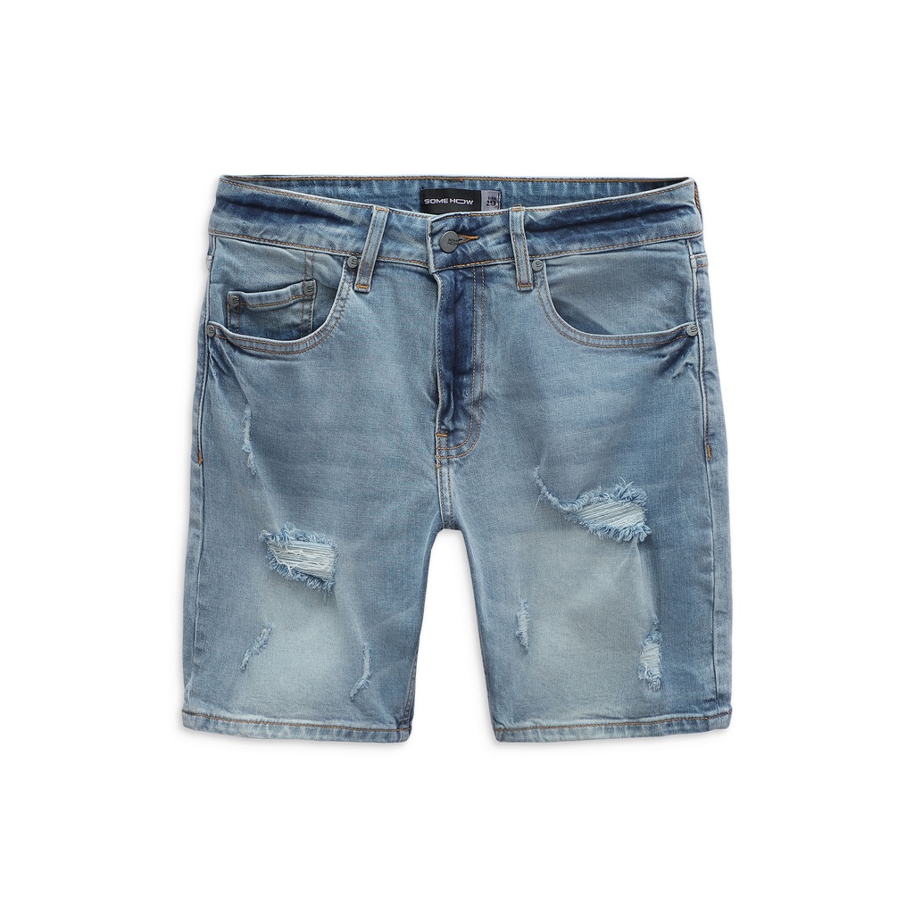Quần Short Nam Skinny Rip Series Blue , Chất Denim Thoải Mái , QD003234 ,SOMEHOW