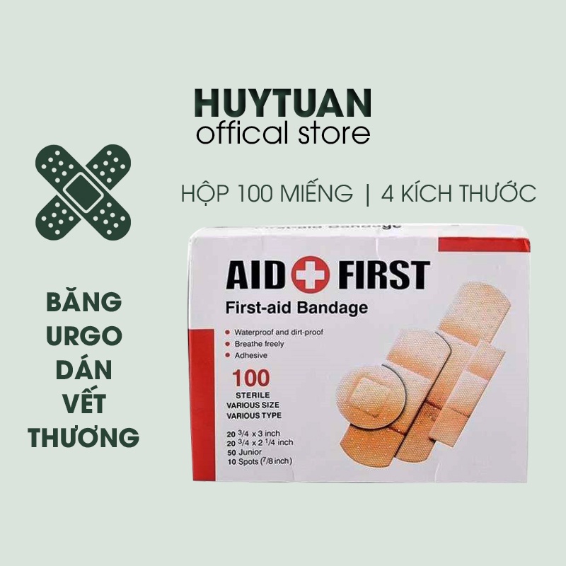 Băng keo cá nhân - Băng urgo hộp 100 miếng các kích thước