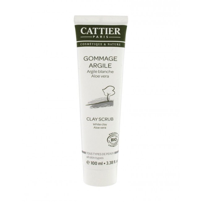 Tẩy Da Chết Cattier Gommage Argile Aloe Vera, dạng hạt, tẩy sạch và dịu nhẹ ( mẫu mới )