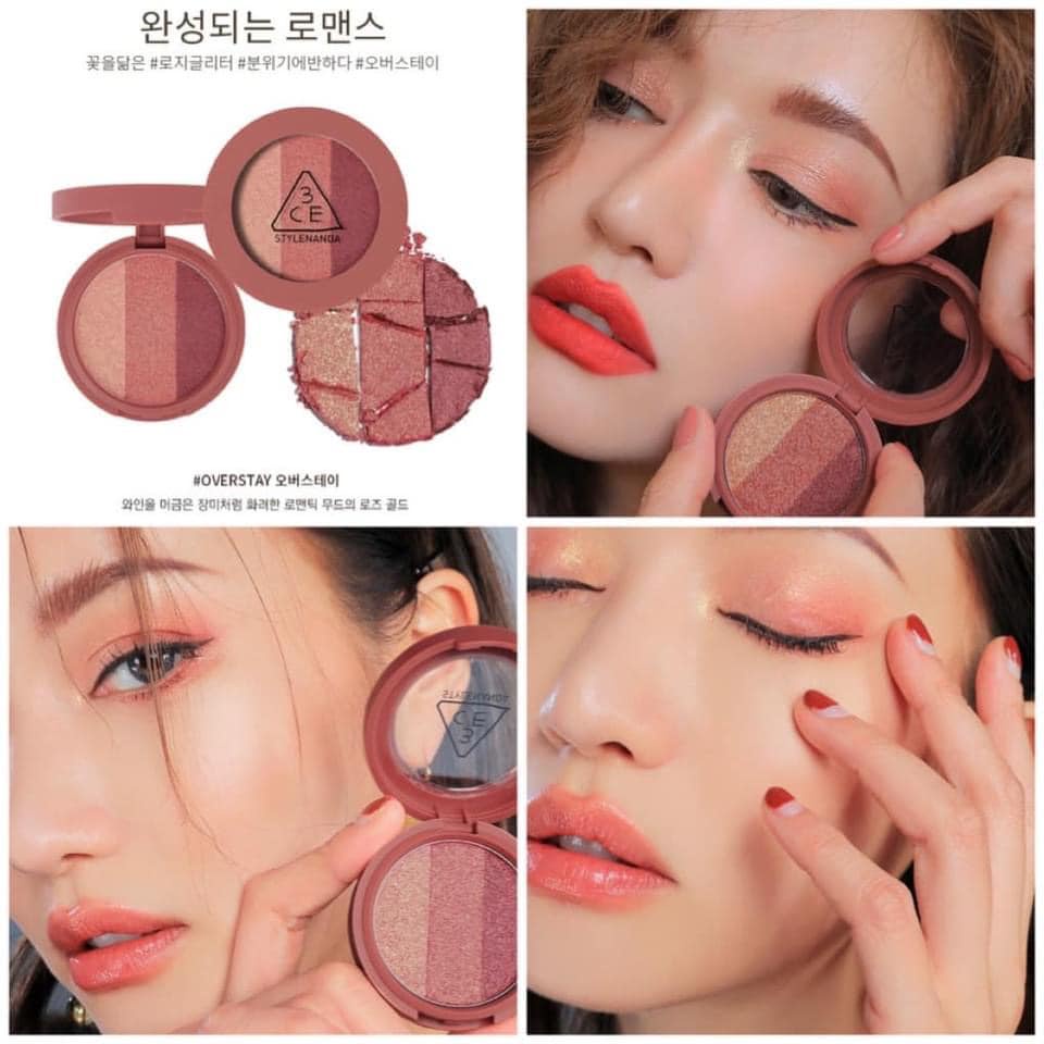 Phấn Mắt 3CE Triple Shadow 3 màu hộp tròn
