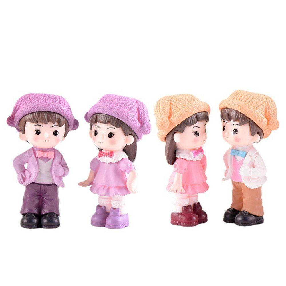 Set 2 Mô Hình Tượng Nhỏ Bằng PVC Trang Trí Tiểu Cảnh