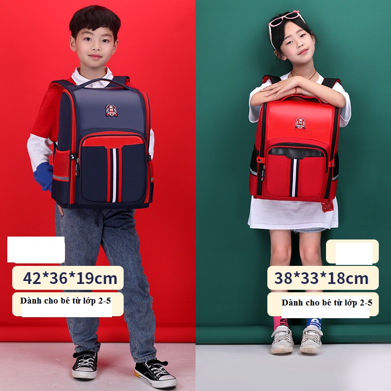 Balo chống gù, bao tiểu hoc bé trai siêu nhẹ nhiều ngăn. Bảo hành 12 tháng