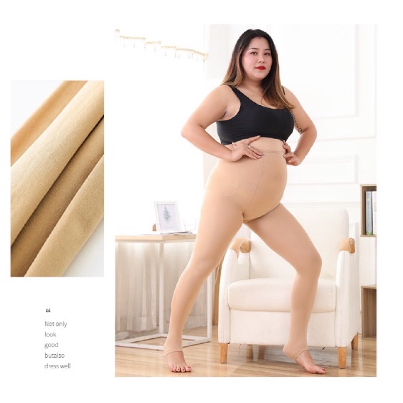 vớ quần hở ngón màu da big size size đại 50-90kg