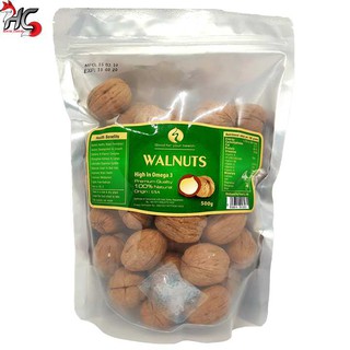 Quả Óc Chó Mỹ Còn Vỏ Túi 500gr- Tặng 1 kẹp óc chó
