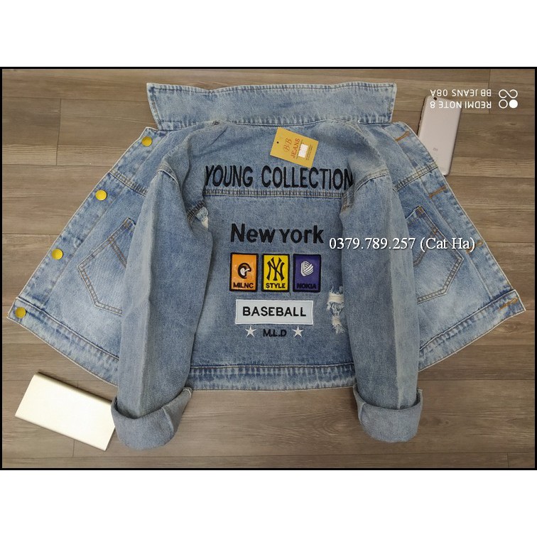 Áo khoác jean nữ BB cao cấp form dưới 58Kg Young Collection NewYork BB67