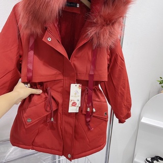ÁO PARKA NỮ ĐỎ SIÊU ĐẸP ẤM