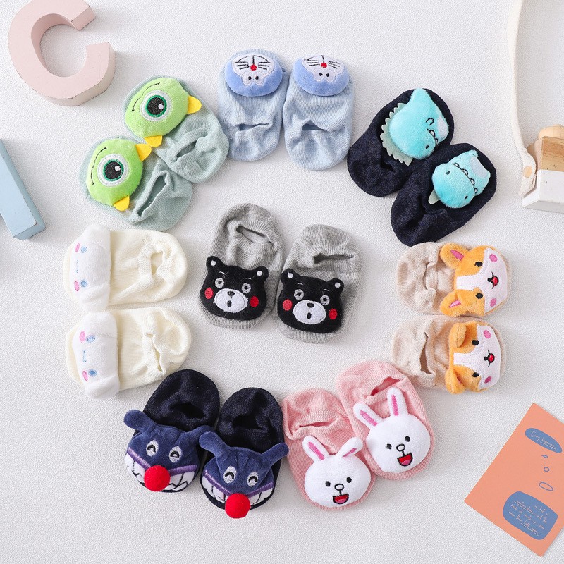 |FAMARAL2 giảm 10k cho đơn 50k|Tất vớ cổ ngắn hình thú chống trượt cho bé 0-3 tuổi