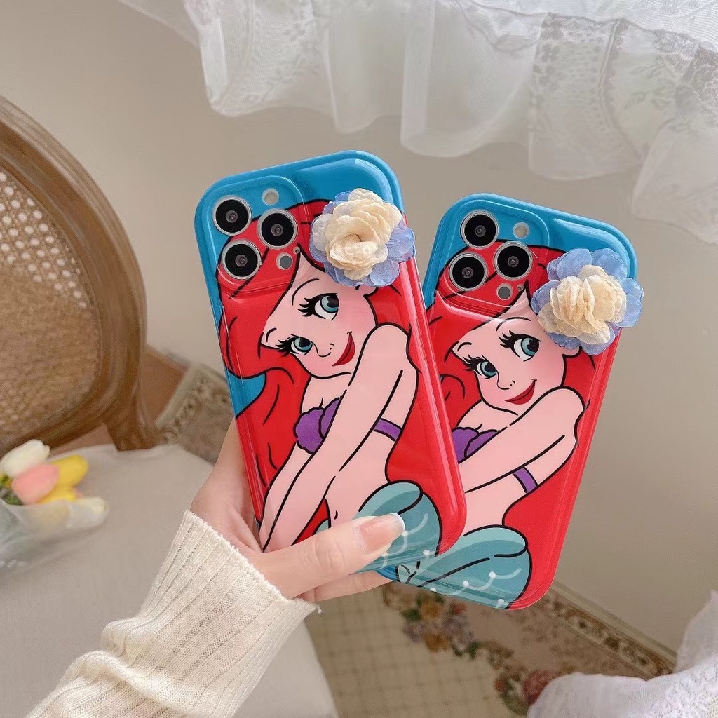Ốp Điện Thoại tpu In Hình Nàng Tiên Cá Cho iphone 14 13 pro max ins12 pro max x / xs max11 pro max xsmax Hoạt Hình