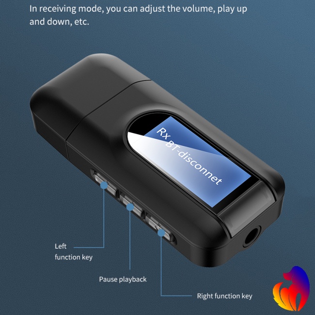 Bộ thu phát Bluetooth 5.0 màn hình Lcd 3.5mm Aux Jack 2 trong 1 tiện dụng