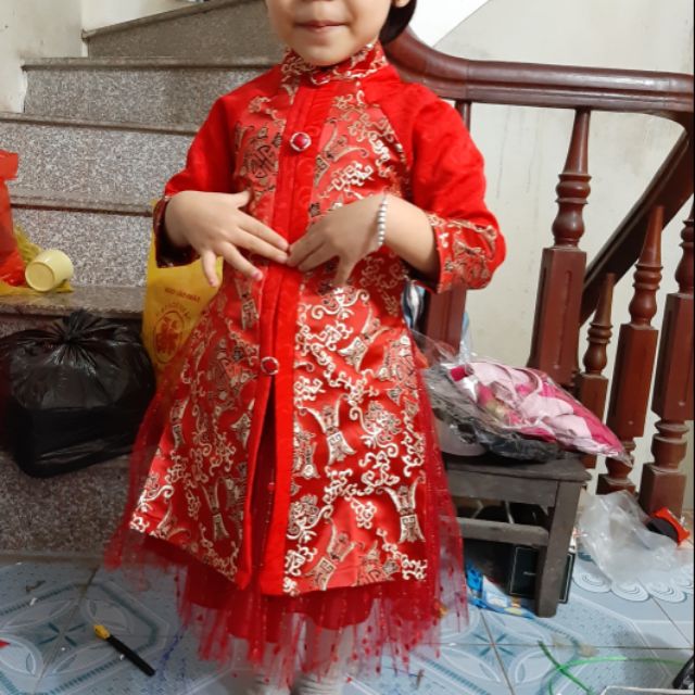 Áo dài gấm cc