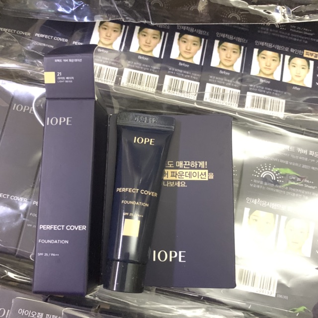(sample 7ml) KEM NỀN IOPE - PERFECT COVER FOUNDATION SPF25 PA+ | BigBuy360 - bigbuy360.vn