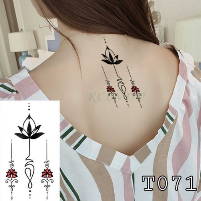 Hình xăm cao cấp t071. Xăm dán tatoo mini tạm thời, size &lt;10x6cm