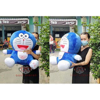 Gấu bông Doremon khổng lồ vải nhung mịn gòn căng