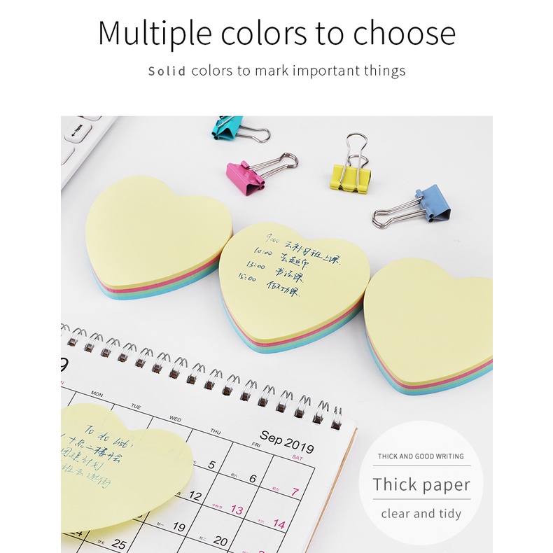 Giấy Note Ghi Chú/Sticky Note 5 màu Macaron - 100 tờ đủ size-TZ2015/BAOKE