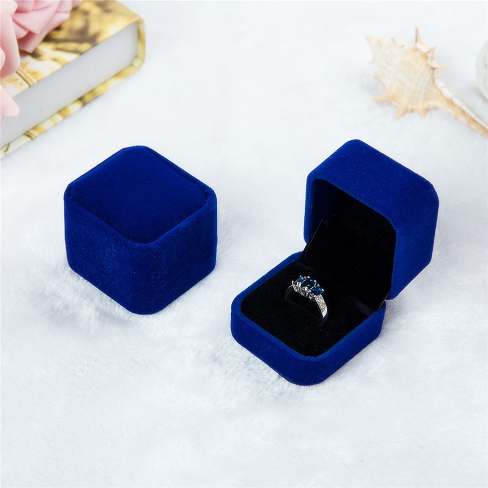 Hộp đựng trang sức vải nhung sang trọng nhiều màu tùy chọn