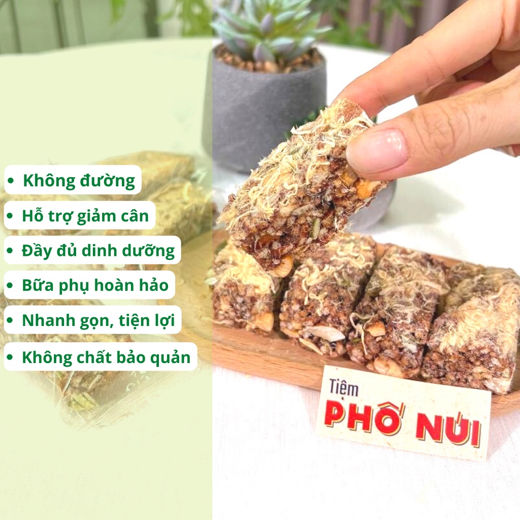 Thanh gạo lứt ngũ cốc 250gram - Tiệm Phố Núi