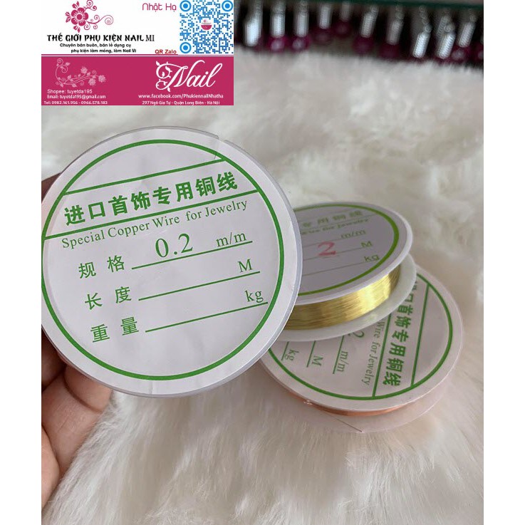 Dây Đồng Trang Trí Móng - 3 Màu Trang Trí Cực Đẹp
