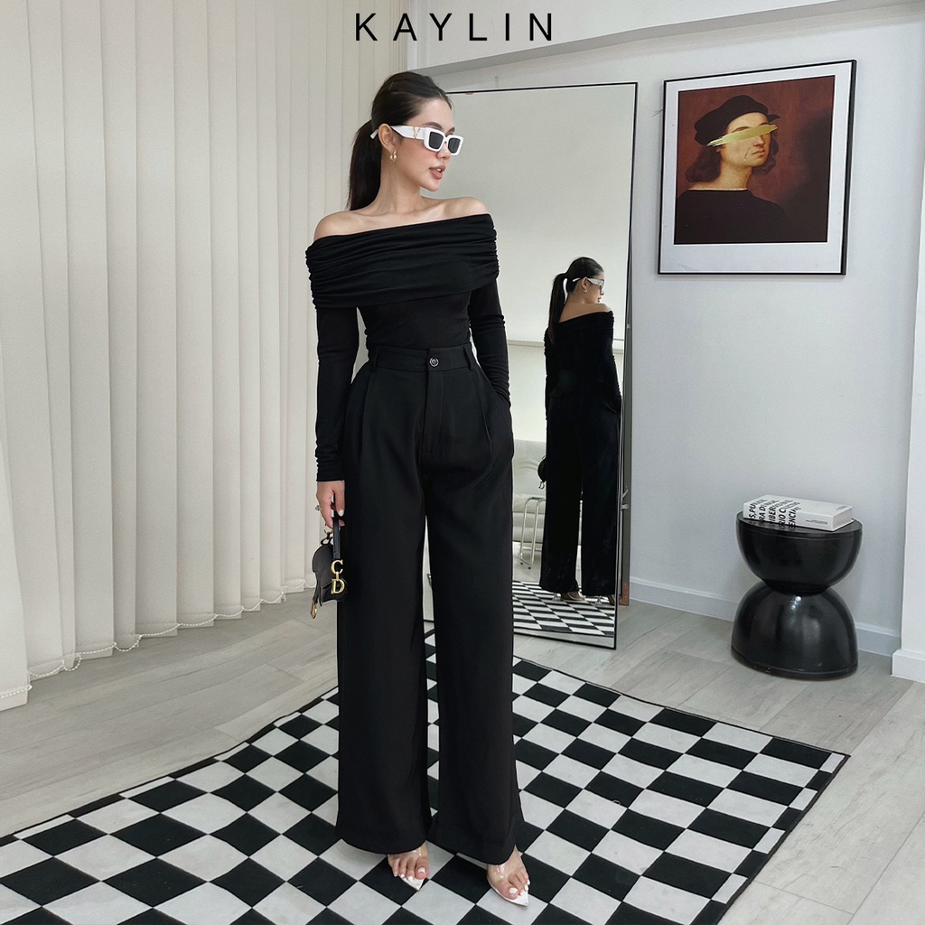 Quần kaki dáng suông ống rộng thời trang KAYLIN - N1796