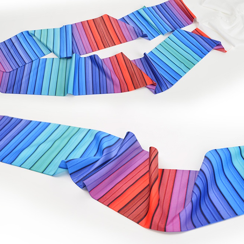 Youyo Quần Tất Chân In Họa Tiết Sọc Cầu Vồng Gradient Dành Cho Nữ