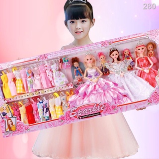 OYang Này búp bê Barbie quá khổ bộ hộp quà công chúa cô gái chơi nhà đồ biệt thự tặng sinh nhật vải