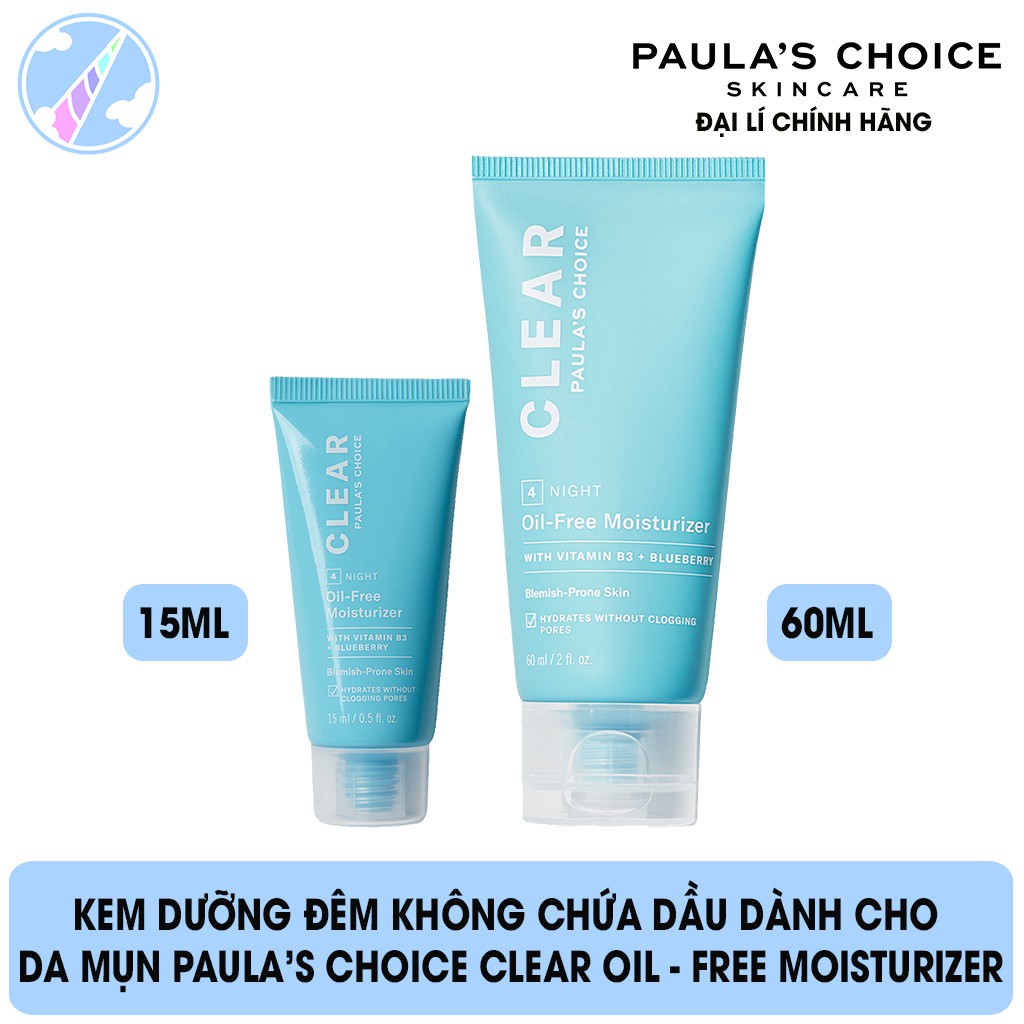 Kem Dưỡng Đêm Không Chứa Dầu Dành Cho Da Mụn Paula's Choice Clear Oil - Free Moisturizer